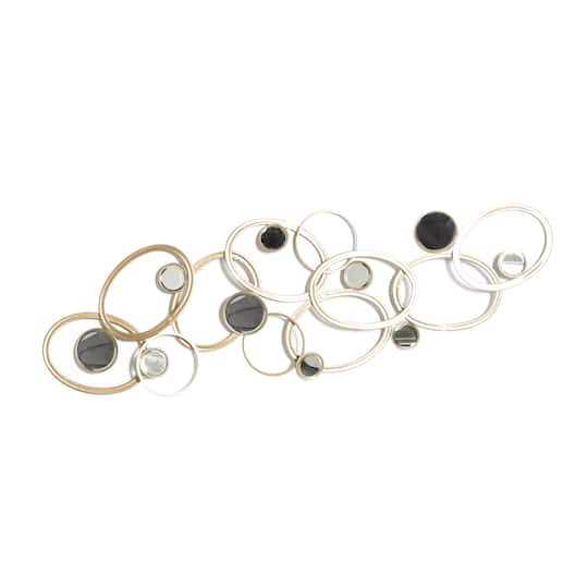 52" Gold Glam Abstract Metal Wall Décor